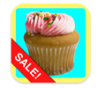 The original and still best cupcake app on the iPhone & iPod Touch. Bake, decorate, and eat virtual cupcakes with all kinds of flavors & toppings! Make infinite numbers of cupcakes with NO additional in-app purchases for coins or tokens.
